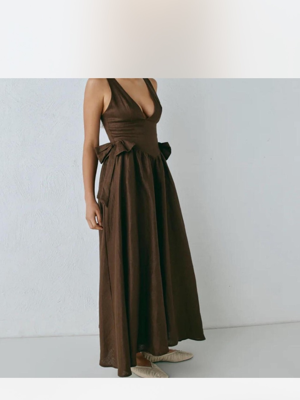 VRG GRL Daphne Linen Midi Dress